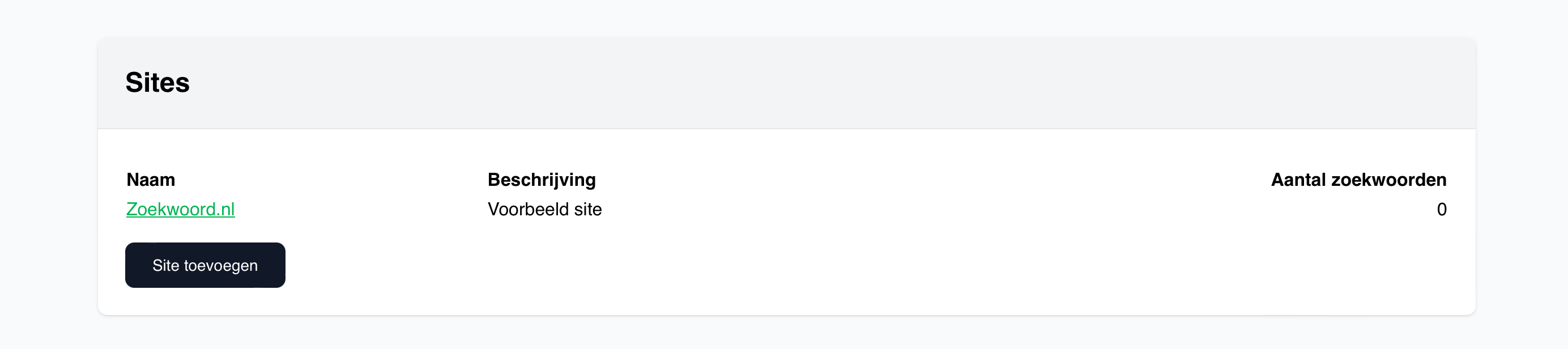 Site toevoegen